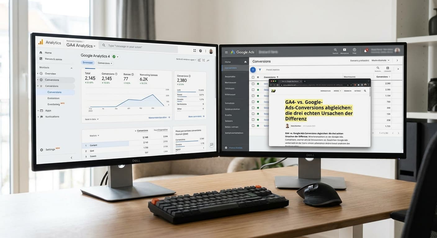 GA4- vs. Google-Ads-Conversions abgleichen: die drei echten Ursachen der Differenz